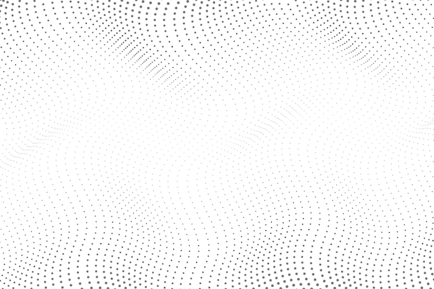 Black wavy halftone on white background