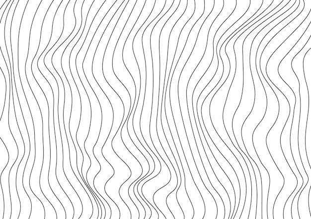 black wavy lines pattern on white background