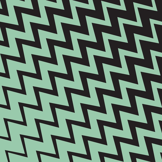 Black zig-zag pattern on a mint green background