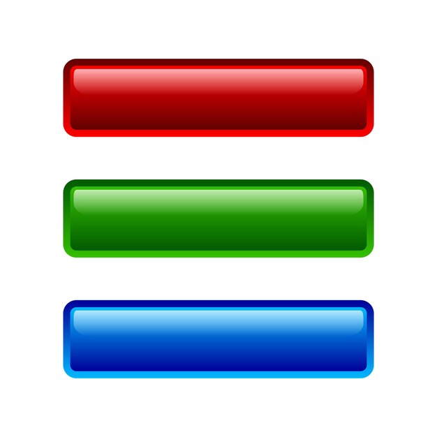 Blank Button Website Vector Template