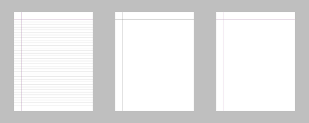 Blank Lined Paper Sheet note paper illustration vector