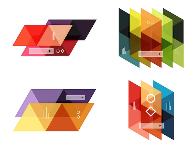 blank triangle infographic backgrounds