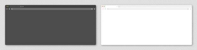 blank web browser window with tab toolbar and search field modern website internet page in flat