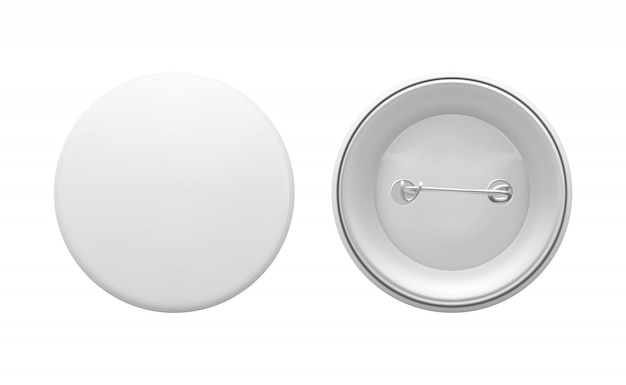 Blank white round pin