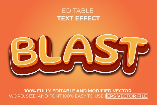 blast text effect easy to edit