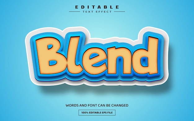 blend 3d editable text effect template