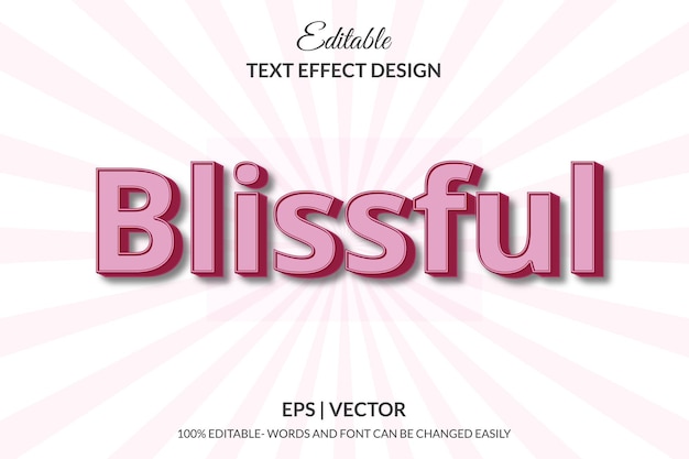Blissful Text effect