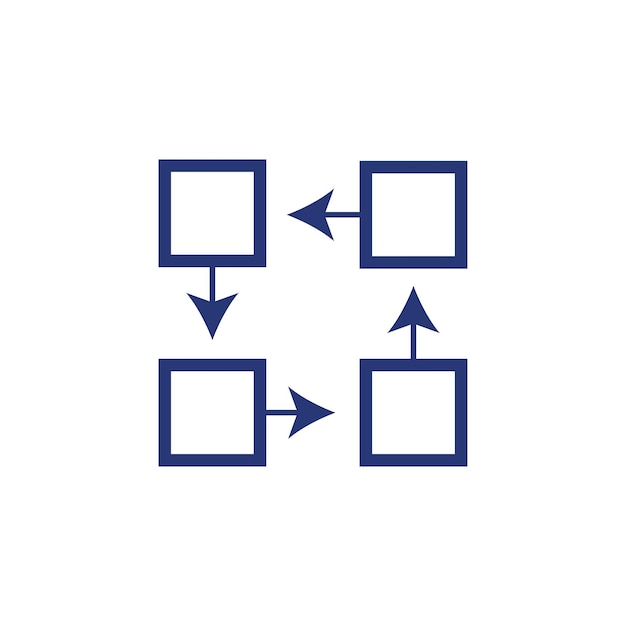 Blockchain icon flat vector illustration