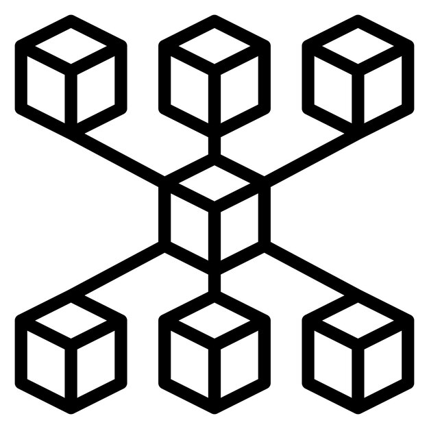 blockchain icon vector image can be used for digital disruption