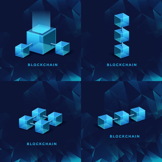 Blockchain technology concept block chain database data cryptocurrency business digital finance bitcoin network currency crypto money security mining background