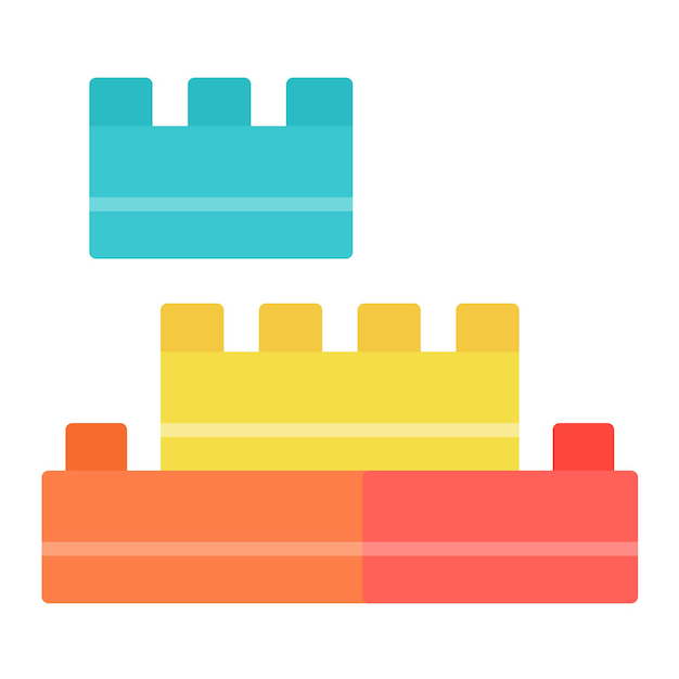 Blocks Vector Illustration Style