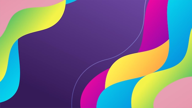 Bloob Rainbow Colorful Abstract Memphis Geometric Design Background