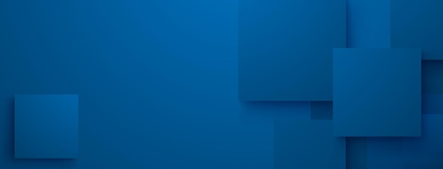 Blue abstract background with geometric shapes rectangles and squares layered and overlapping creating a sense of depth and dimension