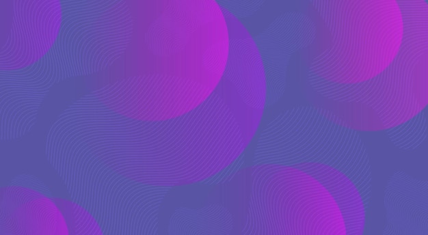 Blue abstract design with purple circles and striped oval shapes