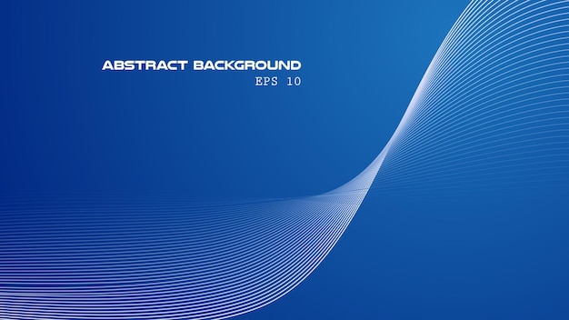 Blue abstract gradient background with curve line for backdrop or presentation