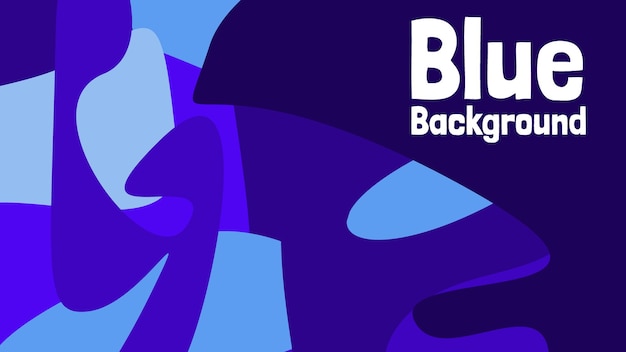 Blue abstract hand drawn background with abstract element and dynamic shape vector