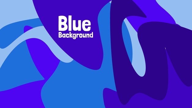 Blue abstract hand drawn background with abstract element and dynamic shape vector