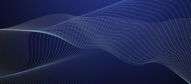 blue abstract line background banner vector image design