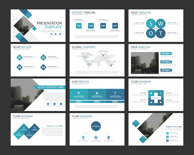Blue Abstract presentation templates Infographic