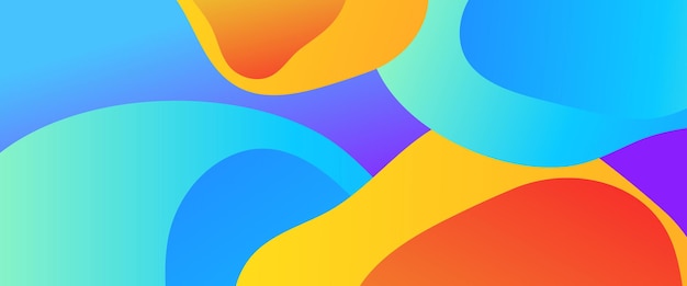 blue and orange simple abstract gradient banner with wave and liquid shape vector design layout for presentations flyers posters background annual report invitations