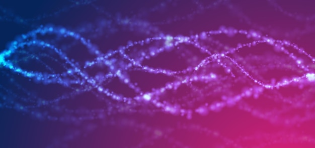 blue and purple concept shiny dna abstract background neon sparkling tech graphic design vector illustration