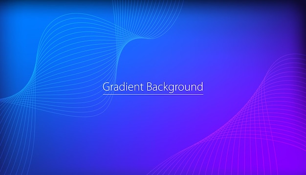 Blue and purple gradeint abstract background with flowing wave lines wavy lines gradient background