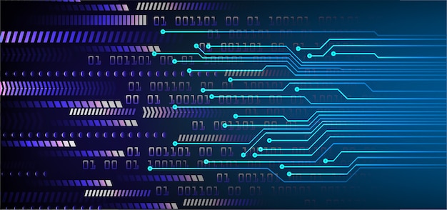 Blue arrow cyber circuit future technology concept background