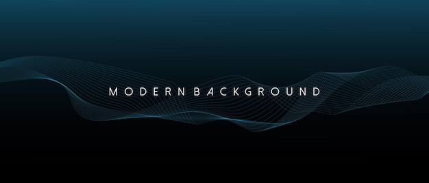 blue background with abstract wavy lines. vector illustration