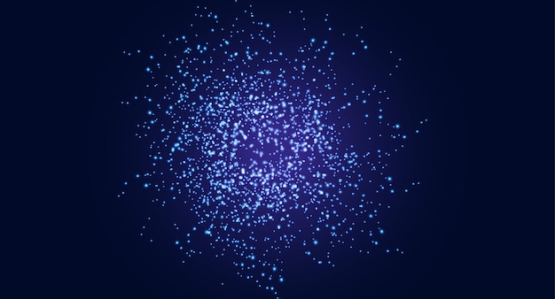 blue background with stars and sparkles
