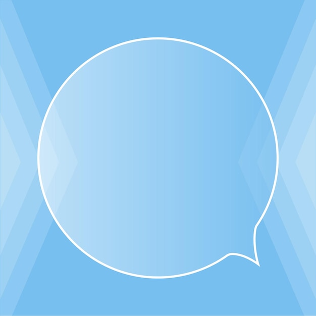 blue box for any text with box and arrow empty dialog window Web banner vector illustration