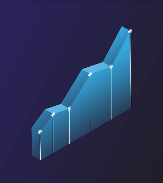 Blue chart concept