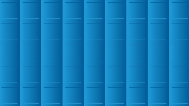 Blue Color 3D Square Boxes Geometrical Illusion Background Desktop Wallpaper