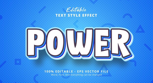 Blue combination power Text Style Effect Editable Text Effect