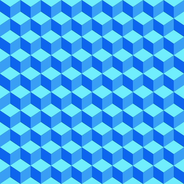 blue cubes monochrome vector illustration