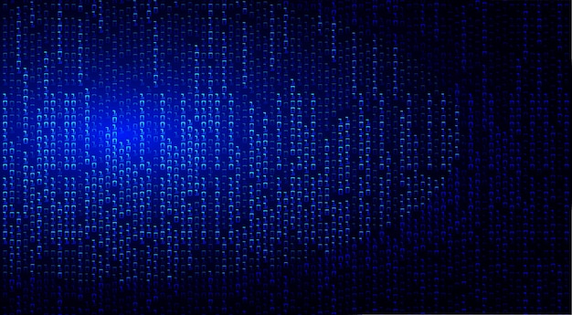blue cyber binary code future technology