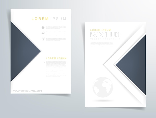 Blue dark and white brochure and space for text design