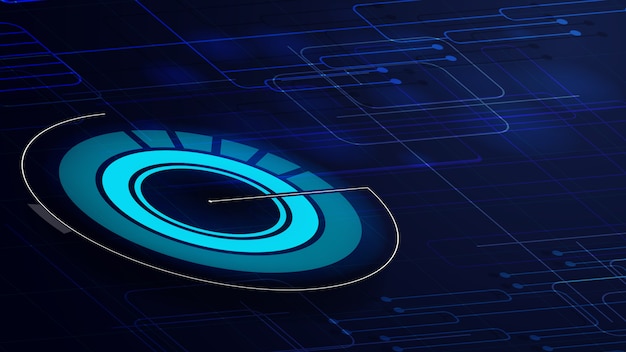 Blue digital background for your creativity