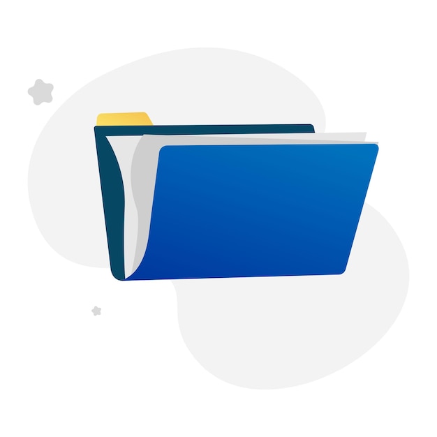 Blue Foler with yellow pager