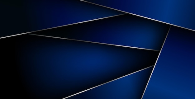 blue gradient color with silver list geometric triangle vector background overlap layer on black space for text and square background design eps10 vector