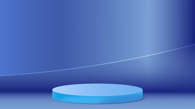 Blue gradient podium background