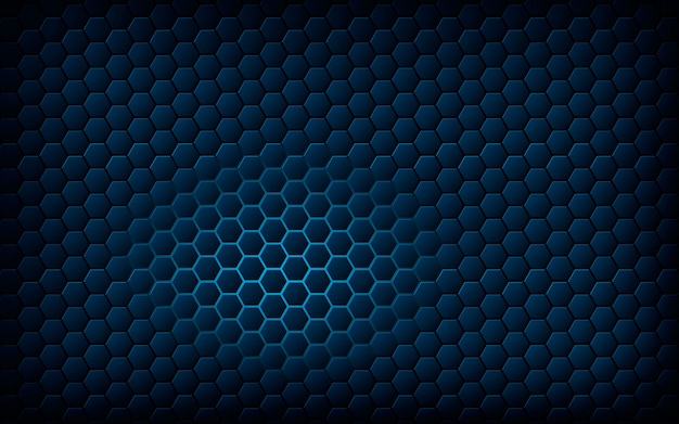 blue hexagon with light blue background