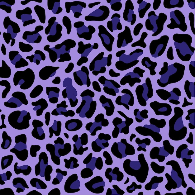 blue leopard skin seamless pattern illustration