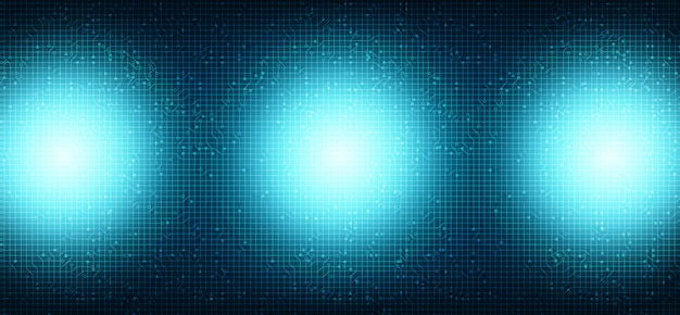 Blue Light Microchip on Technology Background,Hi-tech Digital and security Concept