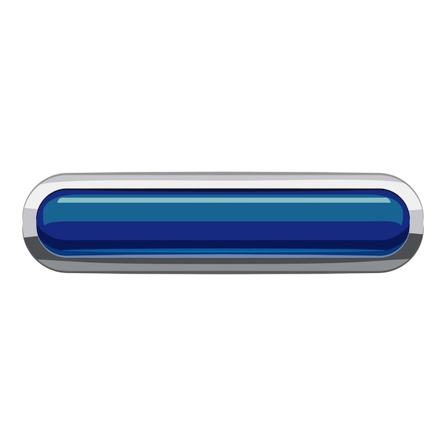 blue rectangular button icon cartoon illustration of rectangular button vector icon for web design