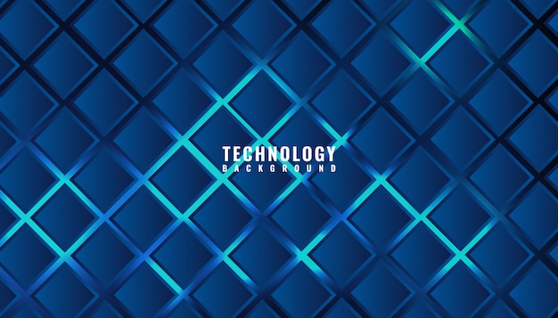Blue square pattern abstract business technology