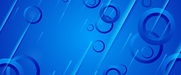 Blue vector abstract geometric shapes background