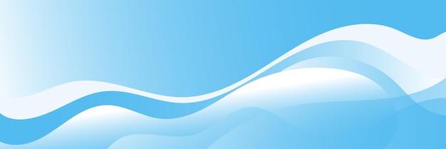 Blue vector banner wavy structure design