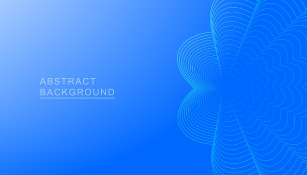 Blue wave abstract background horizontal template for digital lux business banner round wavy lines