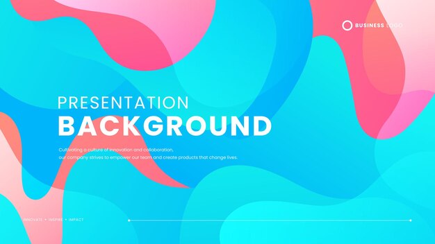 Blue white and pink vector abstract simple background with wave and liquid shapes Presentation background template