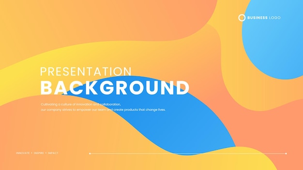 blue yellow and orange vector modern abstract simple background with wave and liquid elements vector illustration simple presentation background with dynamic shapes for banner pattern wallpaper